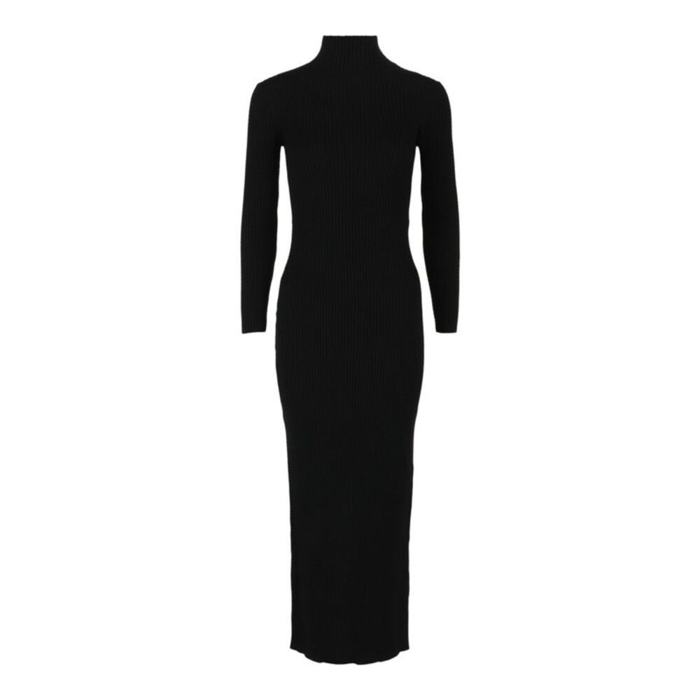 Balenciaga Fitted Wool Blend Dress Black Womens